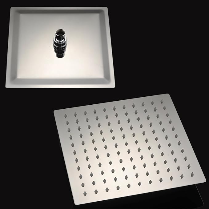 sumerain Shower System Ceiling Mount with Rough-in Valve, Rain Showerhead and Hand Shower, Chrome Finish