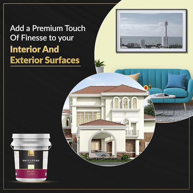 EVOLVE Signature Paint & Primer: Luxury Paint & Primer for Indoor & Outdoor Surfaces, Minimal Odor, Eggshell Sheen (Citrus Yellow, 5 Gallon)