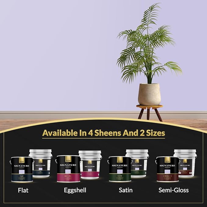 EVOLVE Signature Paint & Primer: Luxury Paint & Primer for Indoor & Outdoor Surfaces, Minimal Odor, Eggshell Sheen (Light Lilac, 1 Gallon)