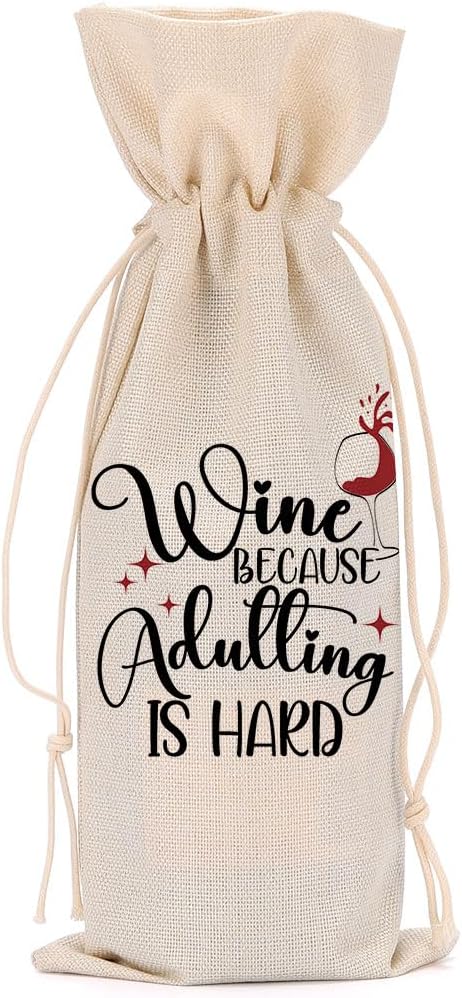 Funny Wine Quotes Wine Bag Wine Tasting Party Supplies for Wine Lovers Women Men Bride Auntie Friend Christmas Birthday Wedding Bachelorrette Party Wine Bags