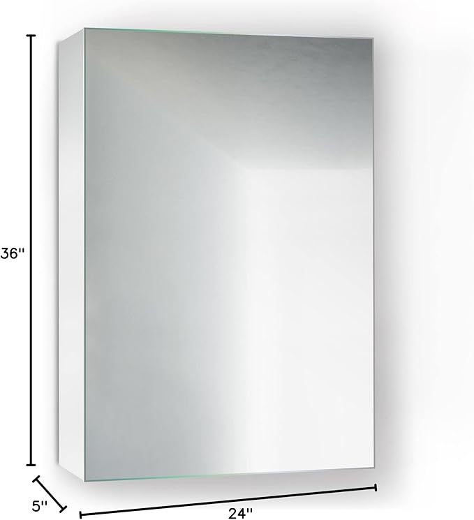 Krugg Medicine Cabinet | Recess or Surface Mount | Blum Hinge 170 Degree Soft Close|(24"x36")
