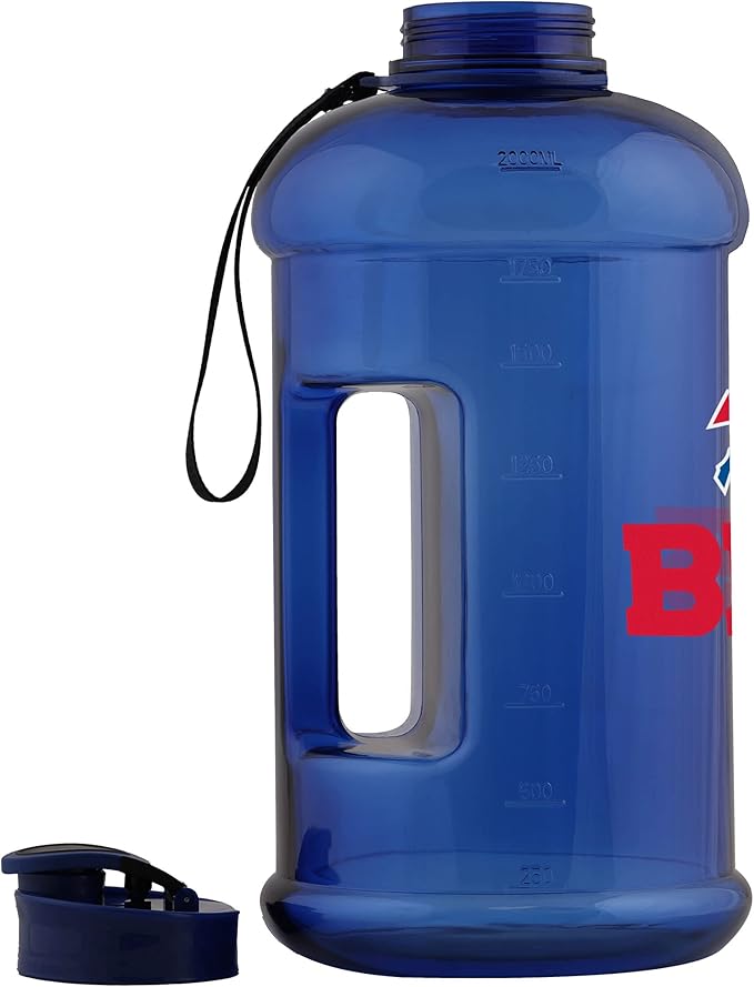 FOCO NFL Team Logo 2L Plastic Clear Large Sports Water Bottle