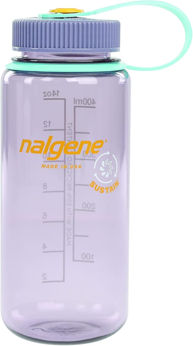 Nalgene Sustain Tritan BPA-Free Water Bottle Made with Material Derived from 50% Plastic Waste, 32 OZ, Wide Mouth