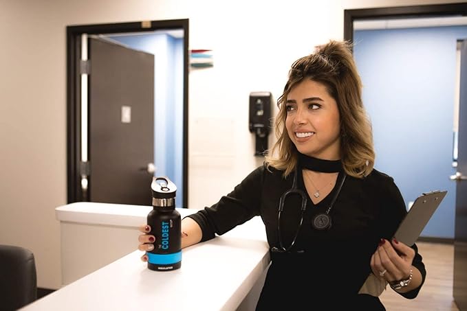 COLDEST Kids Water Bottle for School - 12 oz (Straw Lid), Insulated Stainless Steel Reusable Leak-Proof for Girls, Boys