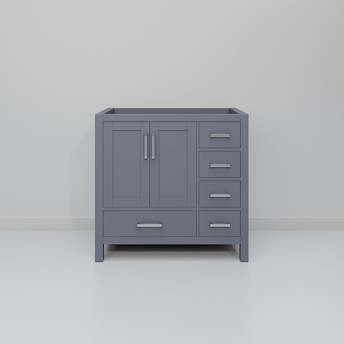 Big Sur 36 in. W X 22 in. D Dark Grey Single Bath Vanity Cabinet Without Countertop