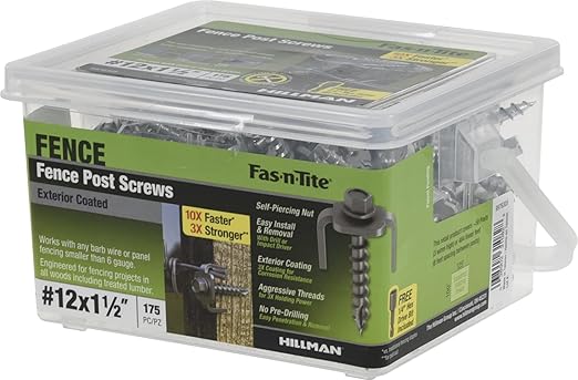 Exterior-Coated Fence Post Screws (#12 x 1-1/2") - 175 Pieces, Silver (9976305)