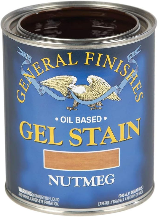 General Finishes Oil Base Gel Stain, 1 Quart, Nutmeg