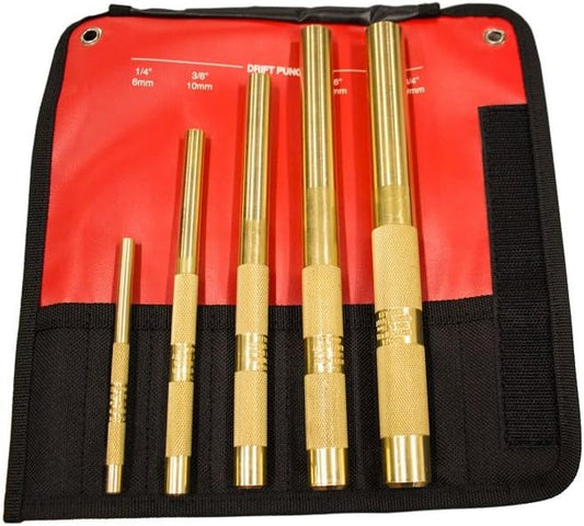 Mayhew Tools 67003 Brass Drift Punch, 5-Piece Set