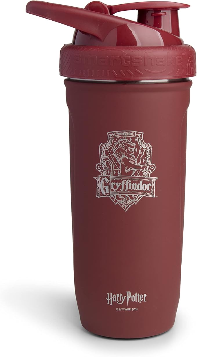 Smart Shake Reforce Stainless Steel Harry Potter Gryffindor Shaker Bottle (900 ML /30oz) | Light Weight Resistance Sports Shaker Bottle with a Soft Lid | Leakproof, BPA Free & DEHP Free