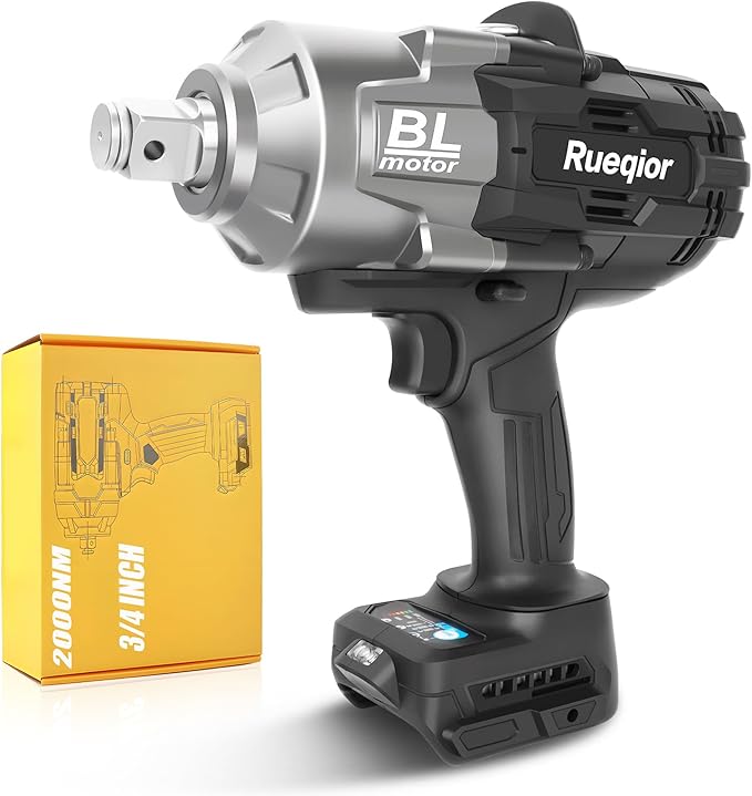 Cordless Impact Wrench 3/4" for DeWalt 20V MAX Battery, Impact Wrench 1500FT-LBS(2000N.m) High Torque Brushless Electric Impact, with 3 Speed Modes Power Impact Driver