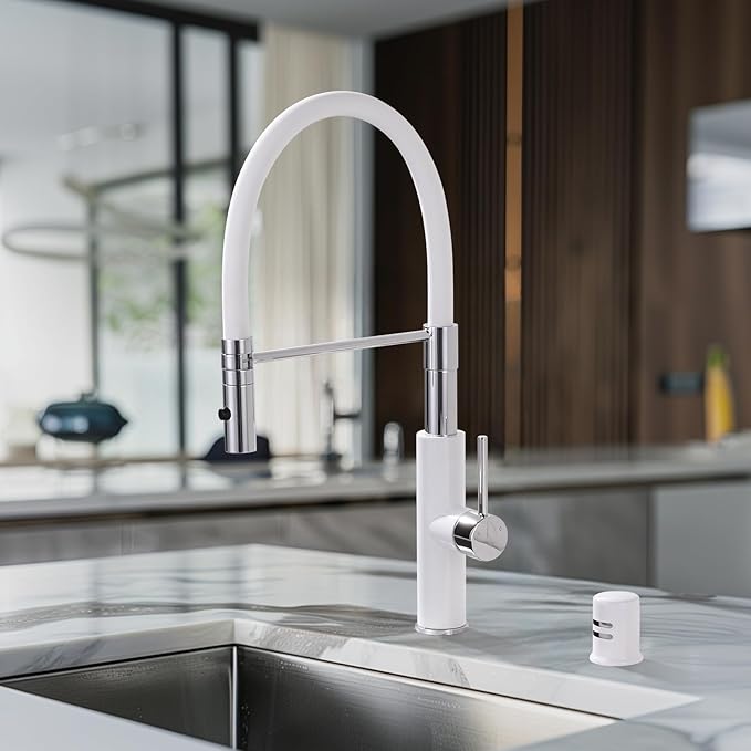 Dishwasher Air Gap Cover, Dishwasher Air Gap Cap for Kitchen Sink, Solid Brass Dishwasher Overflow Vent Cap Replacement Kit, Biscuit White