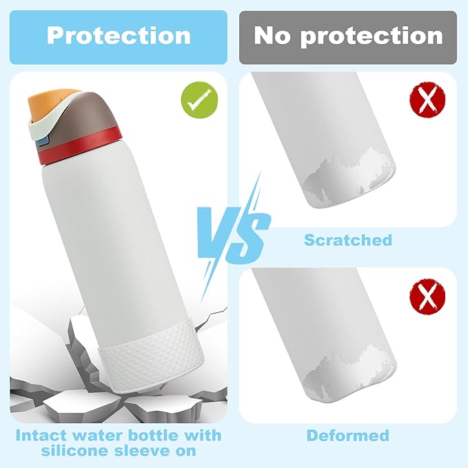 Silicone Boot for Owala Water Bottle 24 oz 32 oz 40 oz, Anti-Slip Protective Sleeve for FreeSip/Twist/Flip Stainless Steel Water Bottles Accessories