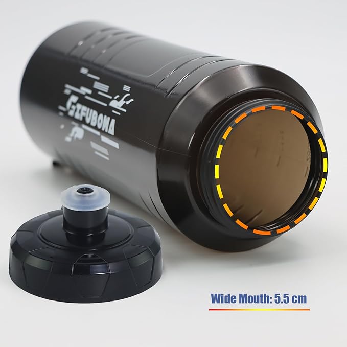 GIFUBOWA 1L Squeeze Water Sports Bottle 1 Liter Hockey Bottles 2 Pack - Easy Grip Design