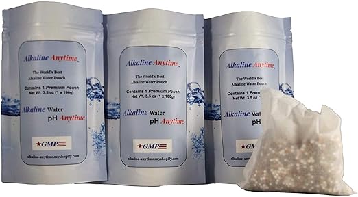 Alkaline Water Filter Pitcher with Infuser, Glass Pitcher with Lid 1.5L | 9.5 pH Alkaline Filters | Tea Pitcher | Borosilicate Glass | Infuser Pitcher (3 Pack (100g Filters))