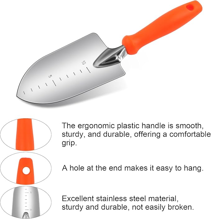 Weed Puller Tool, 5 Piece Stainless Steel Heavy Duty Weeding Tool, Weed Puller, Crack Weeder Tool, Weed Remover Tool with Ergonomic Plastic Handle, Gardening Gifts for Women