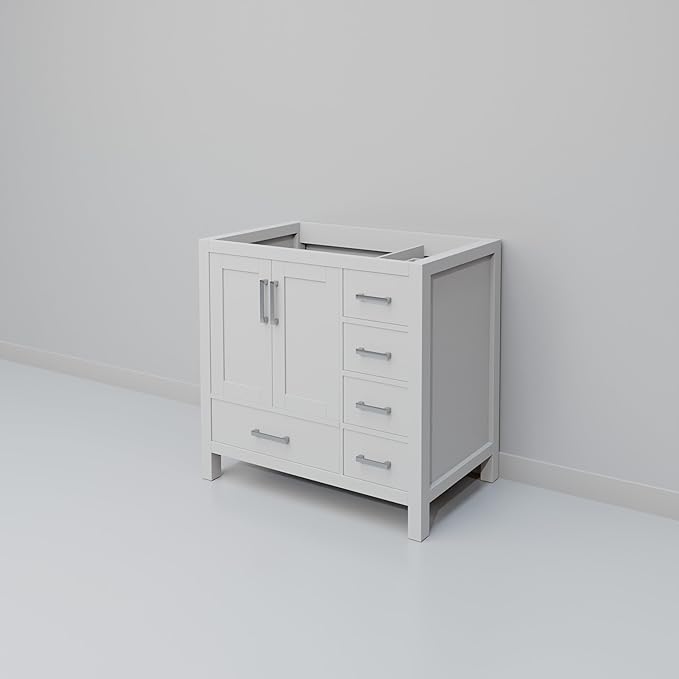 Big Sur 36 in. W X 22 in. D White Single Bath Vanity Cabinet Without Countertop