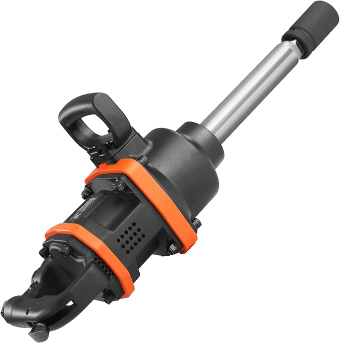 VEVOR 1 Inch Air Impact Wrench, Up to 3160 ft-lbs High Reverse Torque Output 1" Pneumatic Impact Gun w/ 8 Inch Extended Anvil & Carrying Case for Heavy Duty Repairs and Maintenance