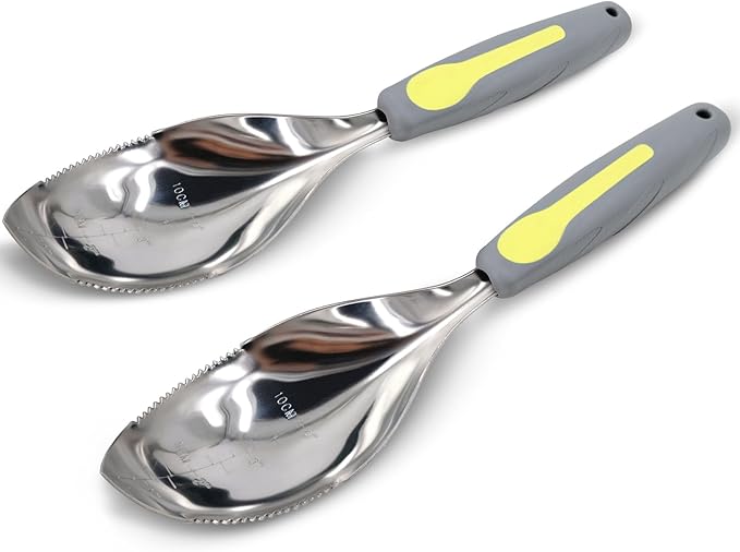 Jardineer 2Pack Garden Trowel, Stainless Steel Hand Shovel with Ergonomic Handle, Multi-Use Soil Scoops for Digging, Planting, Transplanting, Cultivating(Blue)