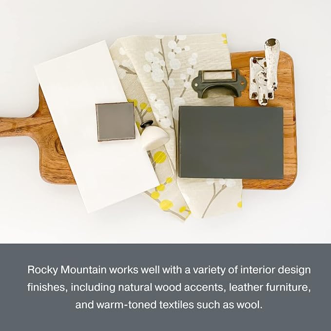 Country Chic All-in-One Chalk Paint for Furniture, Cabinets, Home Decor, Eco-Friendly, Matte Finish, Built-In Primer & Top Coat for Wood, Metal - Rocky Mountain (Charcoal Grey) - Quart 32 oz (950 ml)