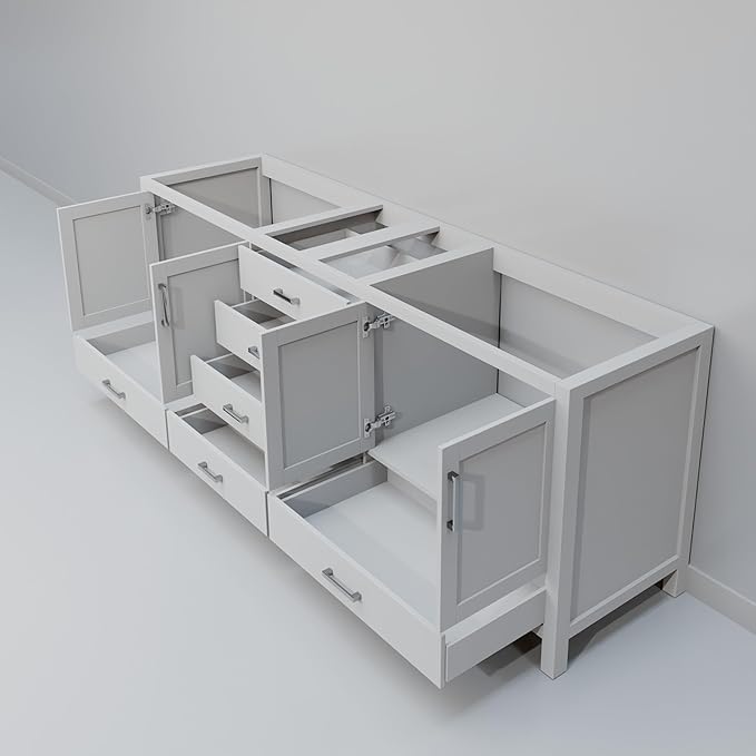 Big Sur 80 in. W X 22 in. D White Double Bath Vanity Cabinet Without Countertop