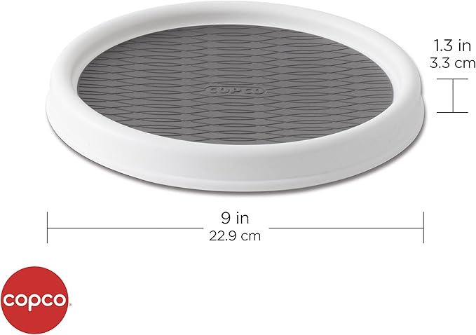 Copco Non-Skid Pantry Cabinet, 9-Inch, White/Gray (Pack of 4)