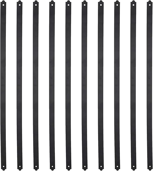 Myard 32-1/4 Inches Heavy Duty Flat Straight Iron Deck Balusters Furniture with Screws for Wood Composite Facemount Deck Railing Staircase Banister Balustrade (25-Pack, Bronze)