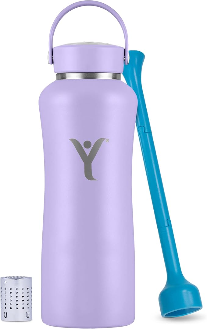 DYLN Alkaline Water Bottle | Portable Hydrogen Water Bottle Creates Hydrogen-Rich Water up to 9.5 pH | Vacuum Insulated Stainless Steel Keeps Water Cold for 24 Hours