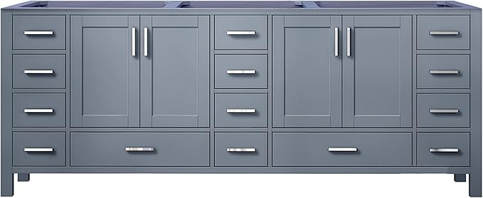 Big Sur 84 in. W X 22 in. D Dark Grey Double Bath Vanity Cabinet Without Countertop