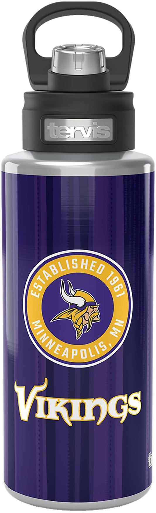 Tervis NFL Minnesota Vikings-All in Water, 32oz Wide Mouth Bottle, Stainless Steel