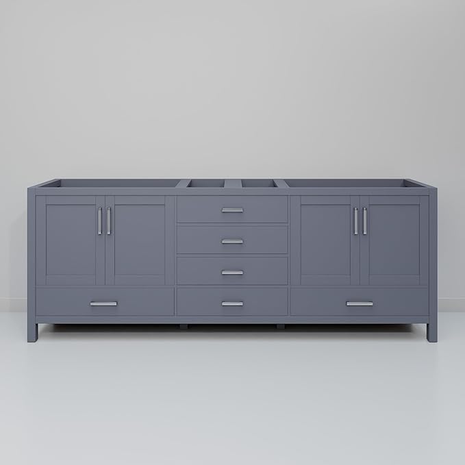 Big Sur 80 in. W X 22 in. D Dark Grey Double Bath Vanity Cabinet Without Countertop