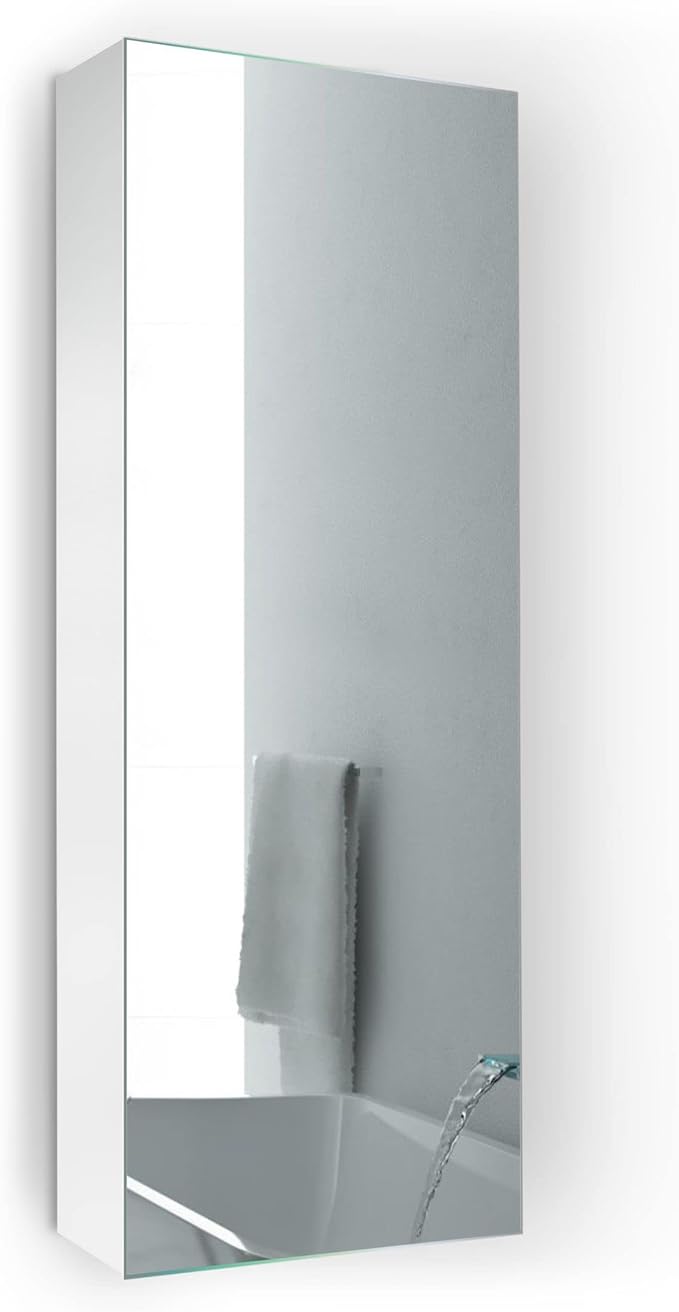 Krugg Medicine Cabinet | Recess or Surface Mount | Blum Hinge 170 Degree Soft Close|(12"x36")