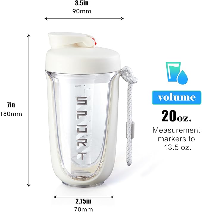 shaker cups for protein shakes 20 oz protein shaker bottle，Leak Proof，The Perfect Shaker for the Gym, Pre-Workout Bottle，Cocktail Shaker Cup，Weight Loss Supplement Shakes