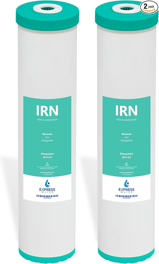 Express Water – Iron & Manganese Reducing Replacement Filter – Whole House Iron Replacement Water Filter – High Capacity Water Filter – 4.5” x 20” inch