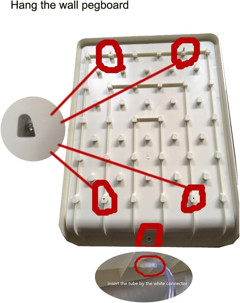 Pegboard Bench-top/Wall-Mount Laboratory Glassware Drying Rack with 50 Pegs, Black