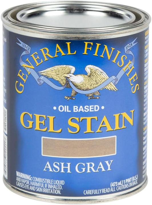 General Finishes Oil Base Gel Stain, 1 Pint, Ash Gray