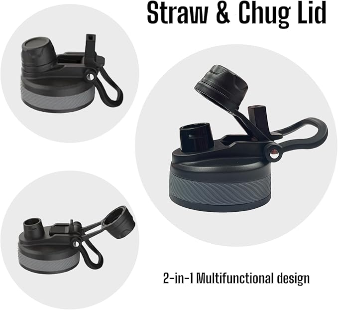 Water Bottle, Insulated water bottle, Stainless steel water bottle for kids men women Sports water bottle 32 oz Water bottle with straw Insulated Flask (Light Gray)