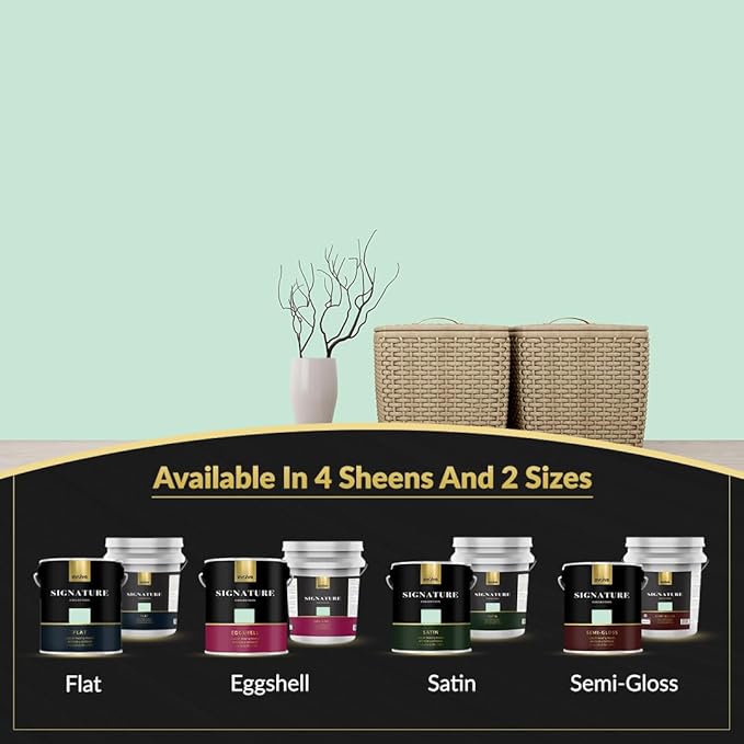 EVOLVE Signature Paint & Primer: Luxury Paint & Primer for Indoor & Outdoor Surfaces, Minimal Odor, Eggshell Sheen (Teal Green, 5 Gallon)