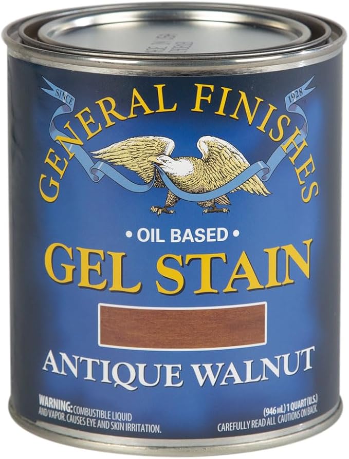 General Finishes Oil Base Gel Stain, 1 Quart, Antique Walnut