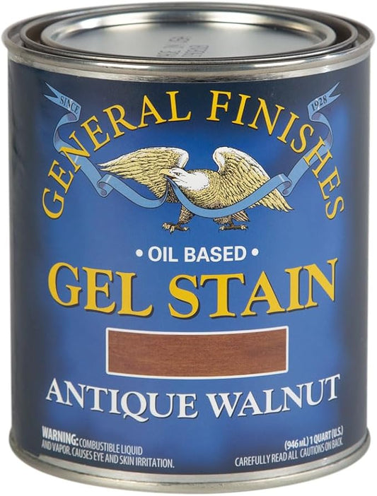 General Finishes Oil Base Gel Stain, 1 Quart, Antique Walnut