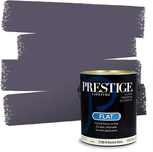 PRESTIGE Exterior Paint and Primer in One, Arctic Shadow, Flat, 1 Gallon