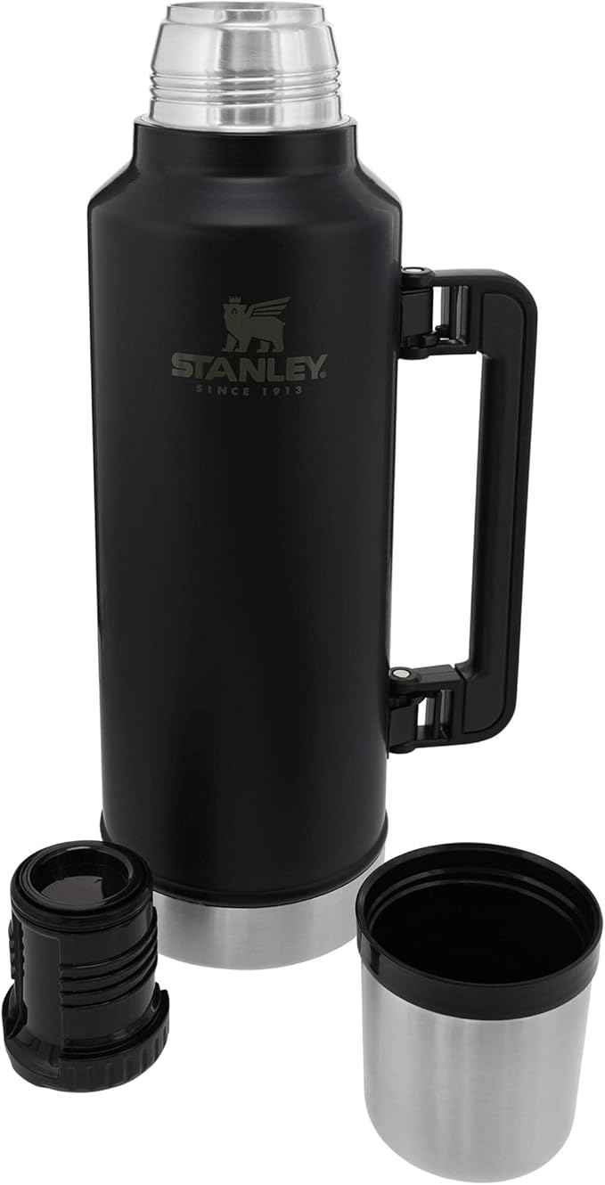 Stanley Classic Vacuum Insulated Wide Mouth Bottle -BPA-Free 18/8 Stainless Steel Thermos for Cold & Hot Beverages