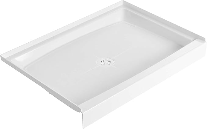 PROFLO PFSB4834 Morenci 48" x 34" Rectangular Shower Base with Single Threshold and Center Drain - White