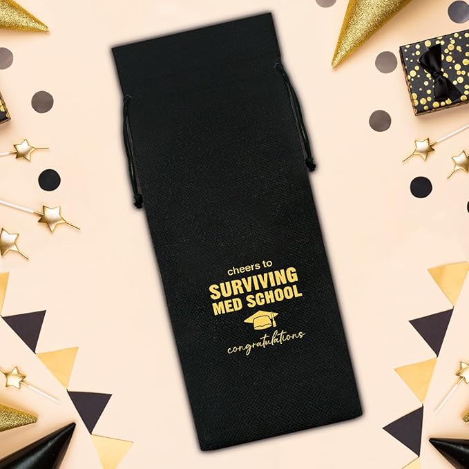 Graduation Wine Bag Med School Graduation Wine Bag Gift for Him Her Med School Student Graduates College Grad