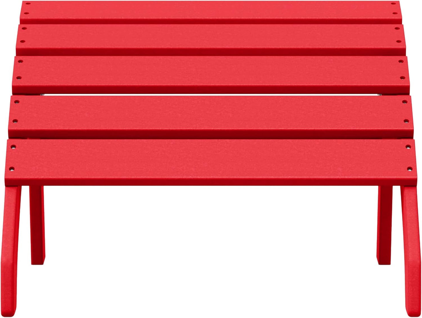 WestinTrends Dylan Outdoor Patio HDPE Adirondack Ottoman Footrest, Red