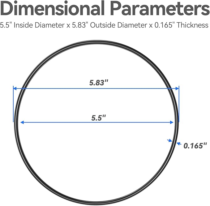 Water Filter O-Ring, 6 Pack Whole House Water Filter O-Ring Replacement for 151122 Compatible with Pentair Pentek Big Blue Water Filters