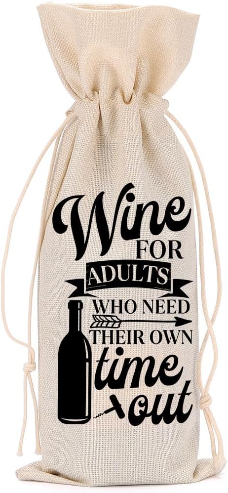 Funny Wine Quotes Wine Bag Wine Tasting Party Supplies for Wine Lovers Women Men Grammy Groom Friend Christmas Birthday Wedding Bachelorrette Party Wine Bags