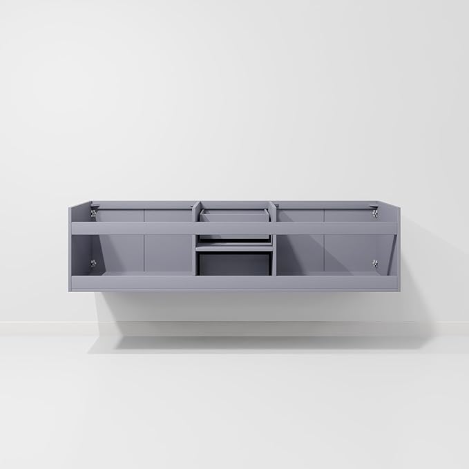 Sonoma 72 in. x 22 in. D Dark Grey Double Bath Vanity Cabinet Without Countertop