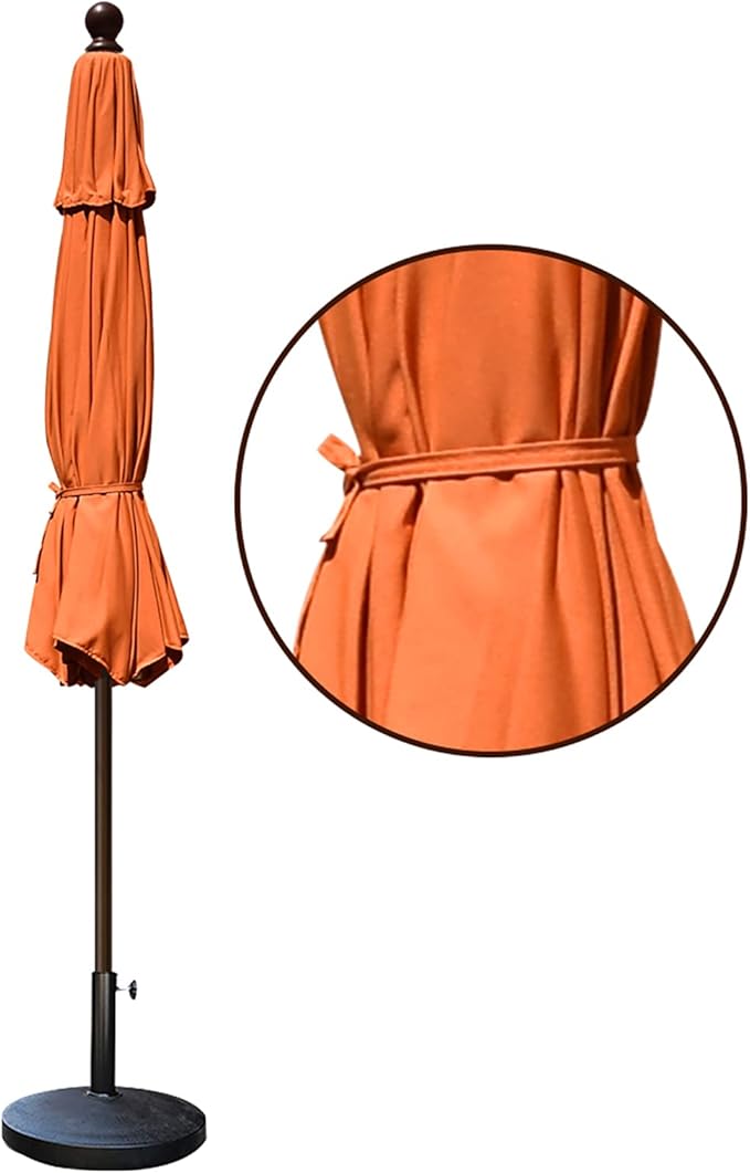 EliteShade USA 10-Year-Non-Fading 9Ft Market Umbrella Patio Umbrella Outdoor Table Umbrella with Ventilation, Rust