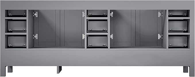 Big Sur 84 in. W X 22 in. D Distressed Grey Double Bath Vanity Cabinet Without Countertop