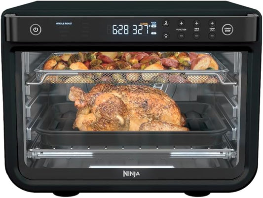 Ninja DT202BK Foodi 8-in-1 XL Pro Air Fry Oven, Large Countertop Convection Oven, Digital Toaster Oven, 1800 Watts, Black, 12 in.